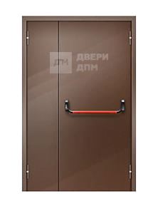 Противопожарная дверь с отделкой коричневым ДП-038