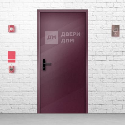 Глухая противопожарная дверь ДПМ-01 3-го типа однопольная со скрытыми петлями
